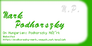 mark podhorszky business card